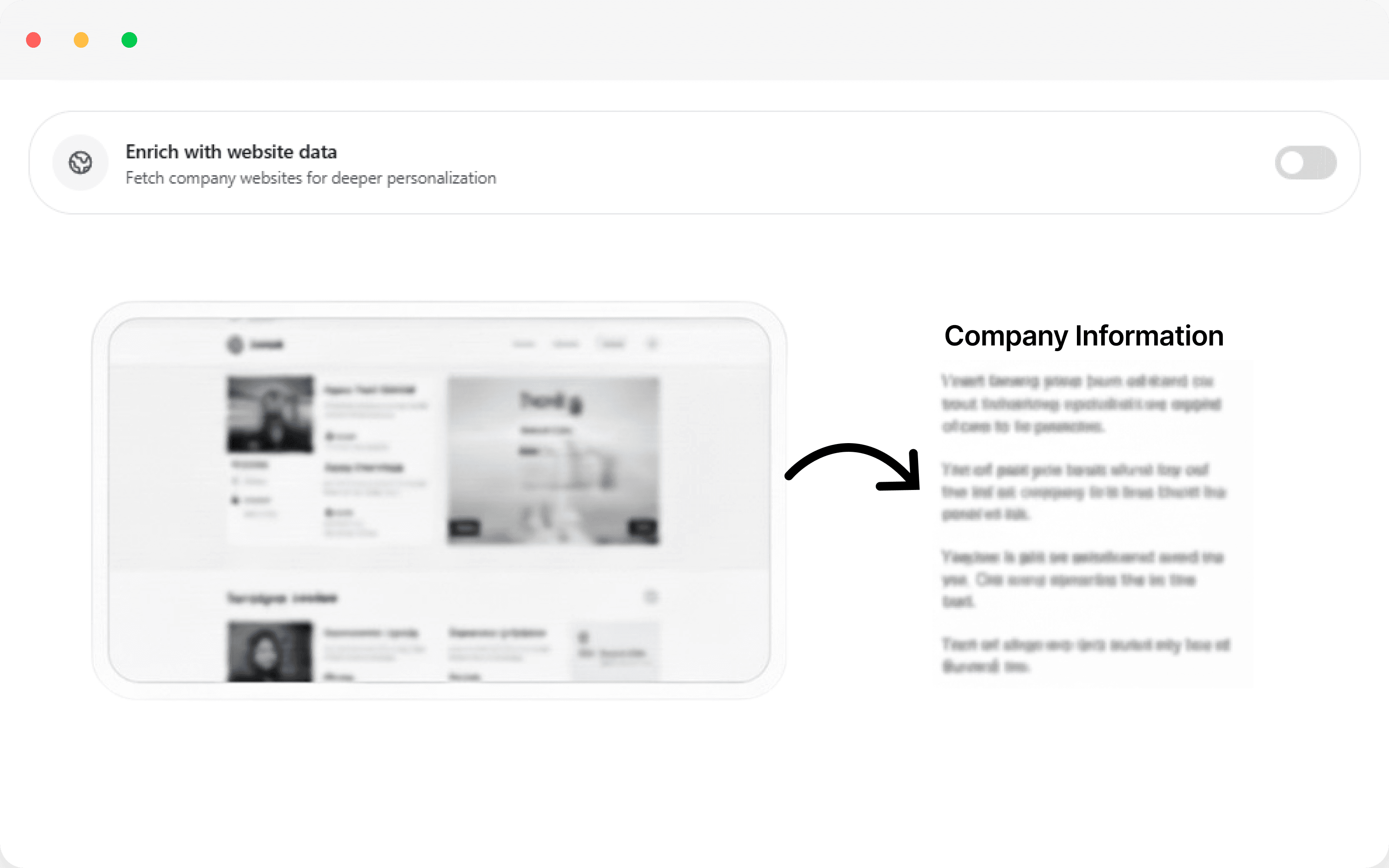 Website Data Fetcher mockup showing automated website content scraping